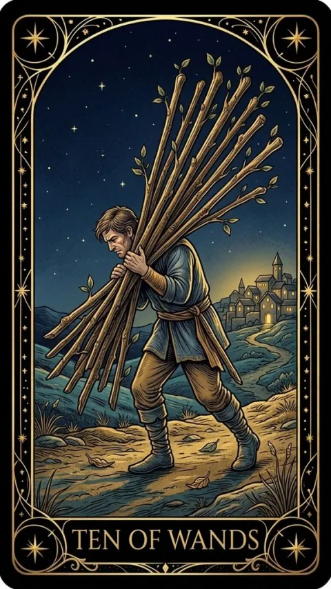 Десятка Жезлів (Ten of Wands)