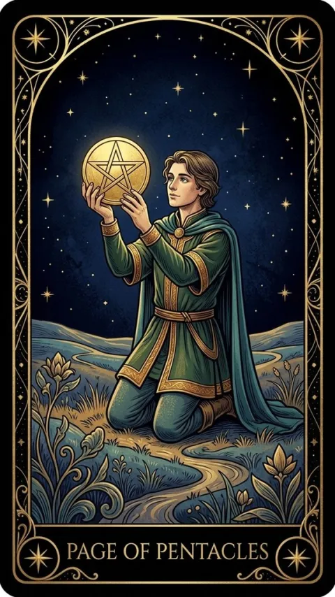 Паж Пентаклей (Page of Pentacles)